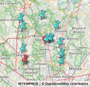 Mappa Via Canturina, 20036 Meda MB, Italia (6.80692)