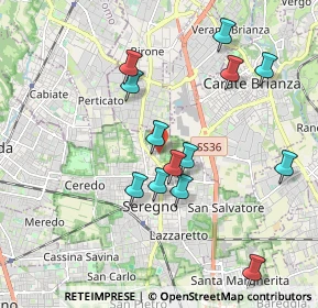 Mappa Via M. Gandhi, 20831 Seregno MB, Italia (1.85231)