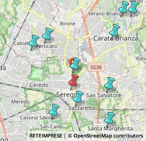 Mappa Via M. Gandhi, 20831 Seregno MB, Italia (2.43273)