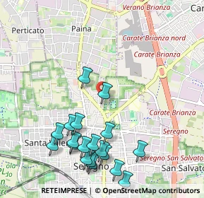 Mappa Via M. Gandhi, 20831 Seregno MB, Italia (1.16842)