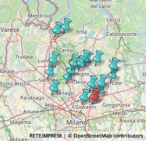 Mappa Via Enrico Cialdini, 20821 Meda MB, Italia (11.0655)