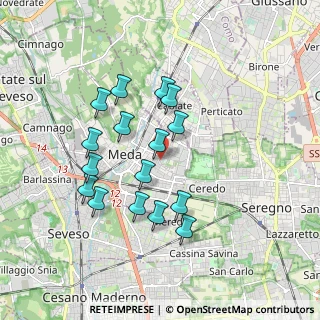 Mappa Via Enrico Cialdini, 20821 Meda MB, Italia (1.62688)