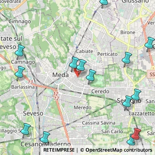 Mappa Via Enrico Cialdini, 20821 Meda MB, Italia (3.13357)