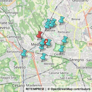 Mappa Via Enrico Cialdini, 20821 Meda MB, Italia (1.40615)