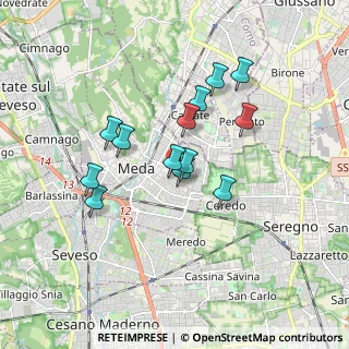 Mappa Via Enrico Cialdini, 20821 Meda MB, Italia (1.44154)