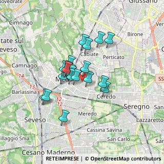 Mappa Via Enrico Cialdini, 20821 Meda MB, Italia (1.257)