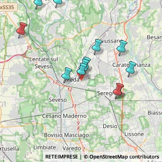 Mappa Via Enrico Cialdini, 20821 Meda MB, Italia (4.12333)