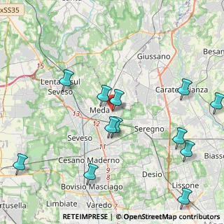 Mappa Via Enrico Cialdini, 20821 Meda MB, Italia (4.88417)