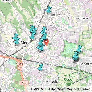Mappa Via Enrico Cialdini, 20821 Meda MB, Italia (0.989)