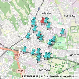 Mappa Via Enrico Cialdini, 20821 Meda MB, Italia (0.8175)
