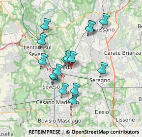 Mappa Via Raffaello Sanzio, 20821 Meda MB, Italia (3.0725)