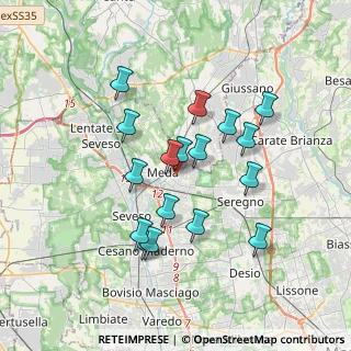 Mappa Via Raffaello Sanzio, 20821 Meda MB, Italia (3.14471)