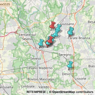 Mappa Via Raffaello Sanzio, 20821 Meda MB, Italia (2.28909)