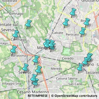 Mappa Via Raffaello Sanzio, 20821 Meda MB, Italia (2.4975)