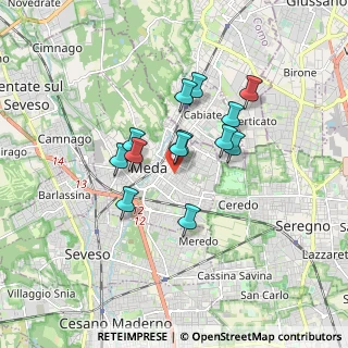 Mappa Via Raffaello Sanzio, 20821 Meda MB, Italia (1.31385)