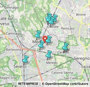 Mappa Via Raffaello Sanzio, 20821 Meda MB, Italia (1.46727)