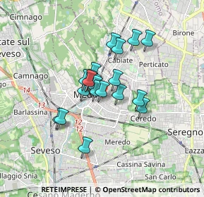 Mappa Via Raffaello Sanzio, 20821 Meda MB, Italia (1.1655)
