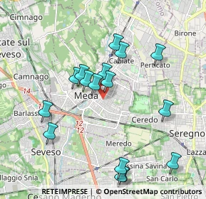 Mappa Via Raffaello Sanzio, 20821 Meda MB, Italia (1.9225)