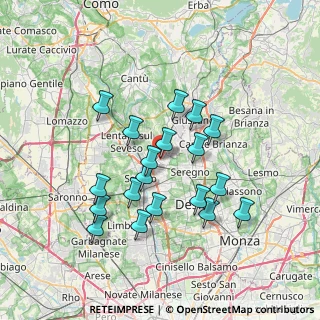 Mappa Via Raffaello Sanzio, 20821 Meda MB, Italia (6.44053)