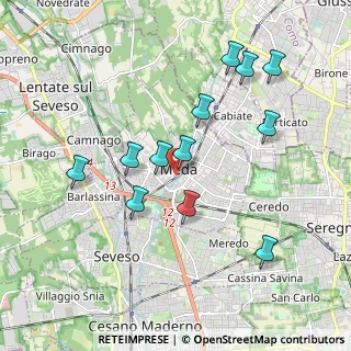 Mappa Viale Francia, 20821 Meda MB, Italia (1.85917)
