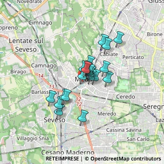 Mappa Via Garibaldi, 20821 Seregno MB, Italia (1.188)