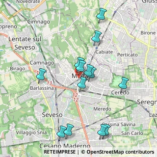 Mappa Via Garibaldi, 20821 Seregno MB, Italia (2.00769)