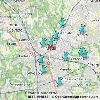 Mappa Viale Francia, 20821 Meda MB, Italia (1.89909)