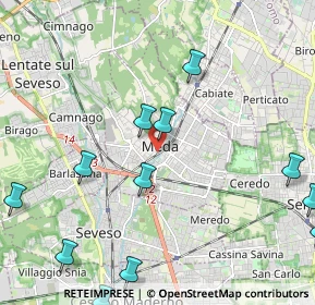 Mappa Viale Francia, 20821 Meda MB, Italia (2.78167)