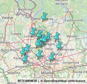 Mappa Viale Francia, 20821 Meda MB, Italia (9.89933)