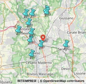 Mappa Via Garibaldi, 20821 Seregno MB, Italia (3.86364)