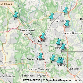 Mappa Via Garibaldi, 20821 Seregno MB, Italia (4.88364)