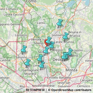 Mappa Via Garibaldi, 20821 Seregno MB, Italia (6.86167)