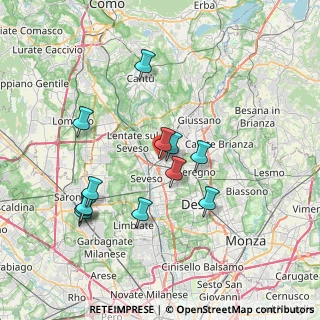 Mappa Via Garibaldi, 20821 Seregno MB, Italia (7.00333)