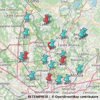 Mappa Via Garibaldi, 20821 Seregno MB, Italia (9.3275)