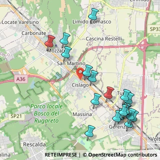 Mappa Via Nizza, 21040 Cislago VA, Italia (2.54)