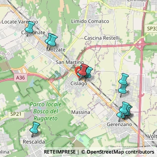 Mappa Via Nizza, 21040 Cislago VA, Italia (2.40313)