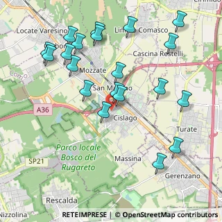 Mappa Via Lsonzo, 21040 Cislago VA, Italia (2.2565)