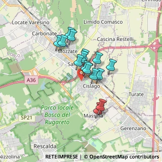 Mappa Via Lsonzo, 21040 Cislago VA, Italia (1.256)