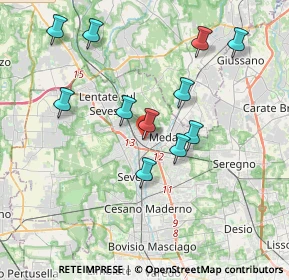 Mappa Via Libertà, 20821 Meda MB, Italia (3.63273)