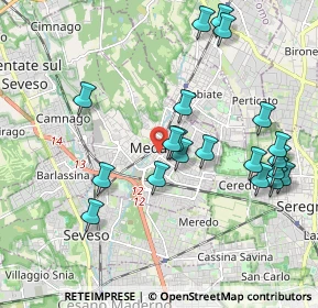 Mappa 20821 Meda MB, Italia (2.0725)
