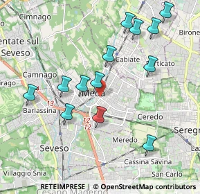 Mappa 20821 Meda MB, Italia (2.02077)