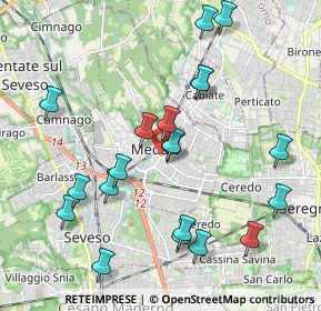 Mappa 20821 Meda MB, Italia (2.1065)