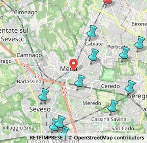 Mappa 20821 Meda MB, Italia (2.725)