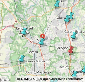 Mappa 20821 Meda MB, Italia (7.16056)