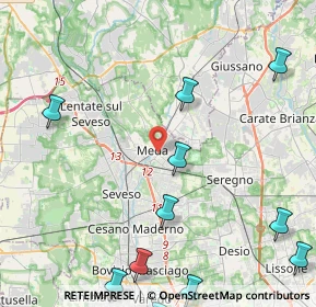 Mappa 20821 Meda MB, Italia (6.47154)