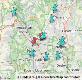 Mappa 20821 Meda MB, Italia (3.52636)