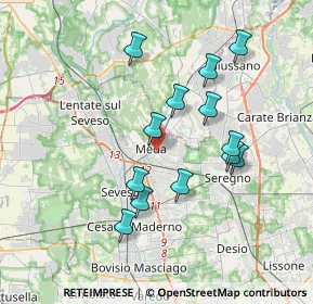 Mappa 20821 Meda MB, Italia (3.37077)