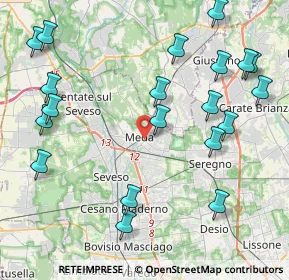 Mappa 20821 Meda MB, Italia (5.047)