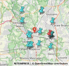Mappa 20821 Meda MB, Italia (3.61278)