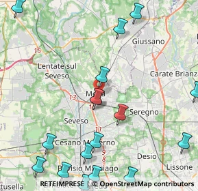 Mappa 20821 Meda MB, Italia (6.0495)